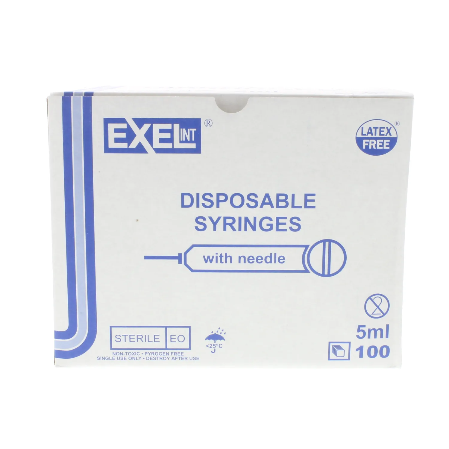 Exel 5-6cc Syringe w/21g x 1 Inch Needle - Box/100